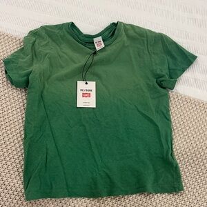 Re/Done Classic Green Short Sleeve Tee